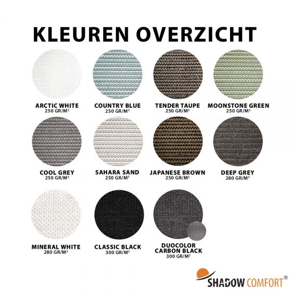 Kleurenoverzicht